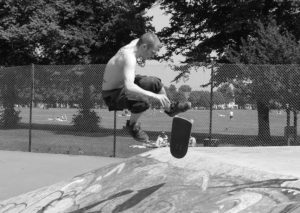Skateboarding Gavin Strange