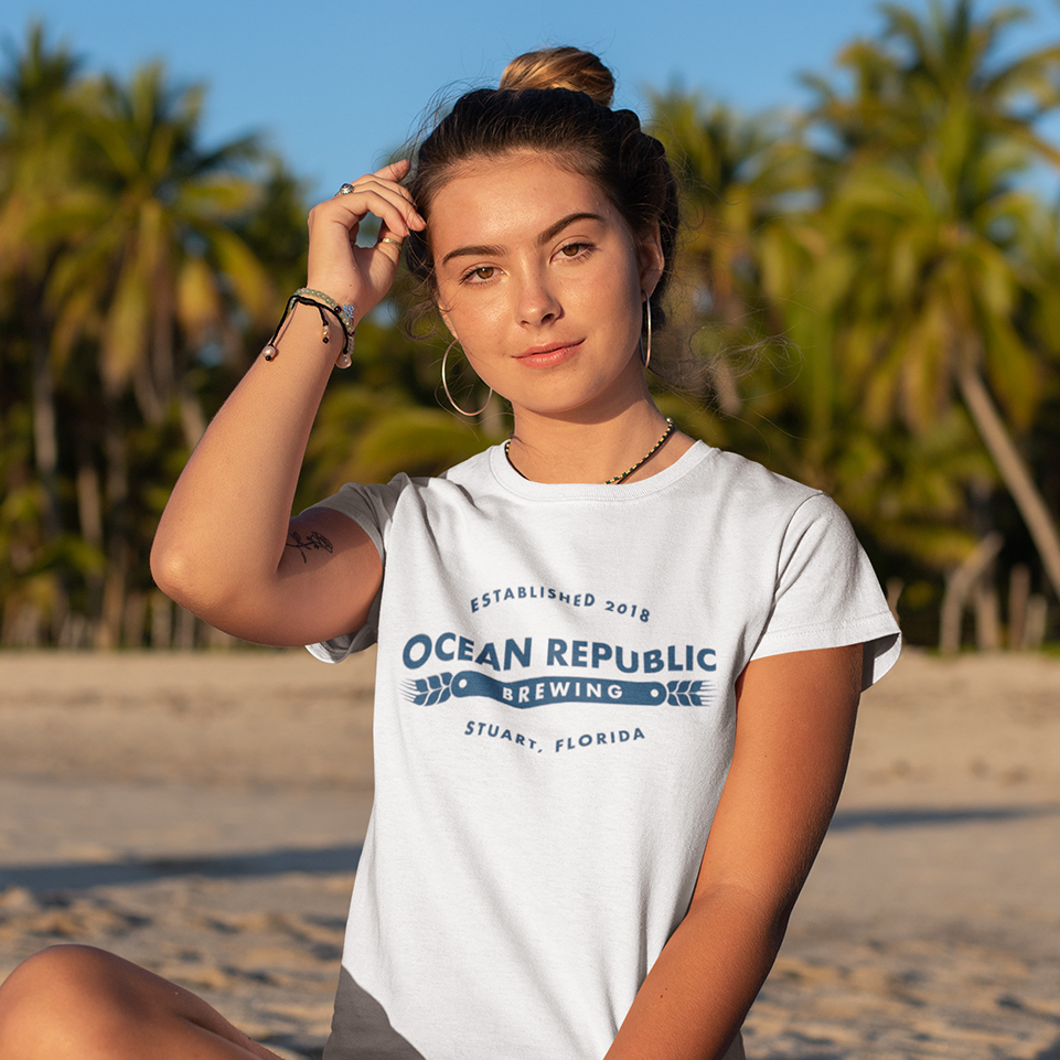 Ocean Republic Brewing Logo on T-shirt