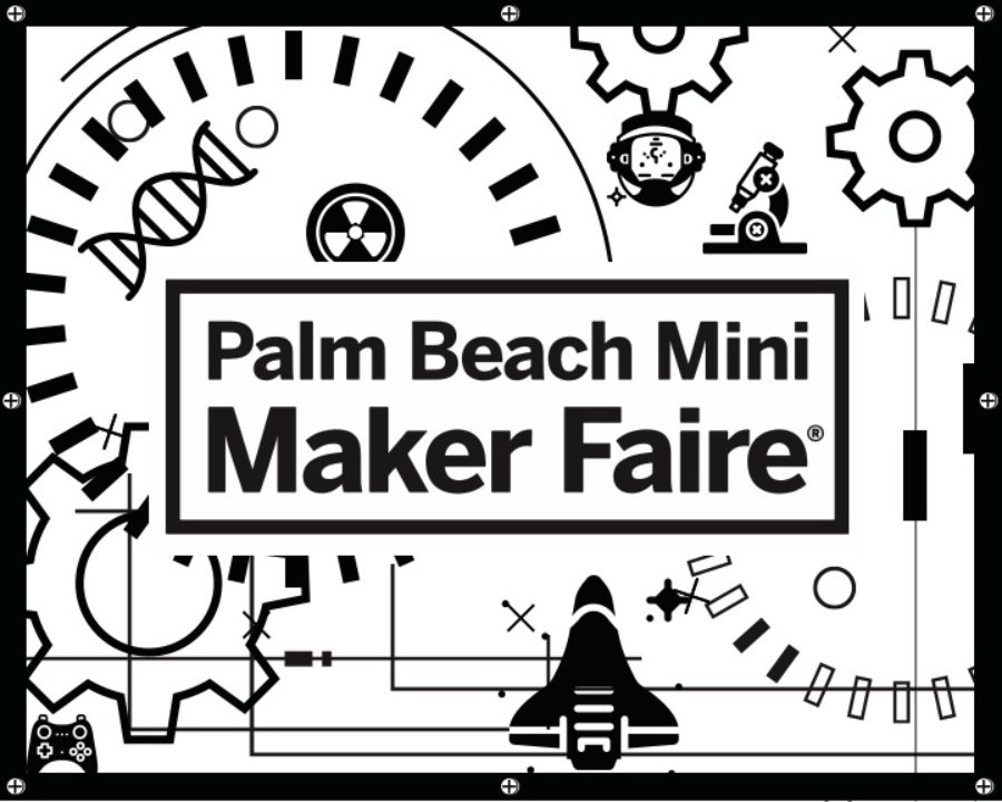 2018 Palm Beach Mini Maker Faire T-shirt Logo.